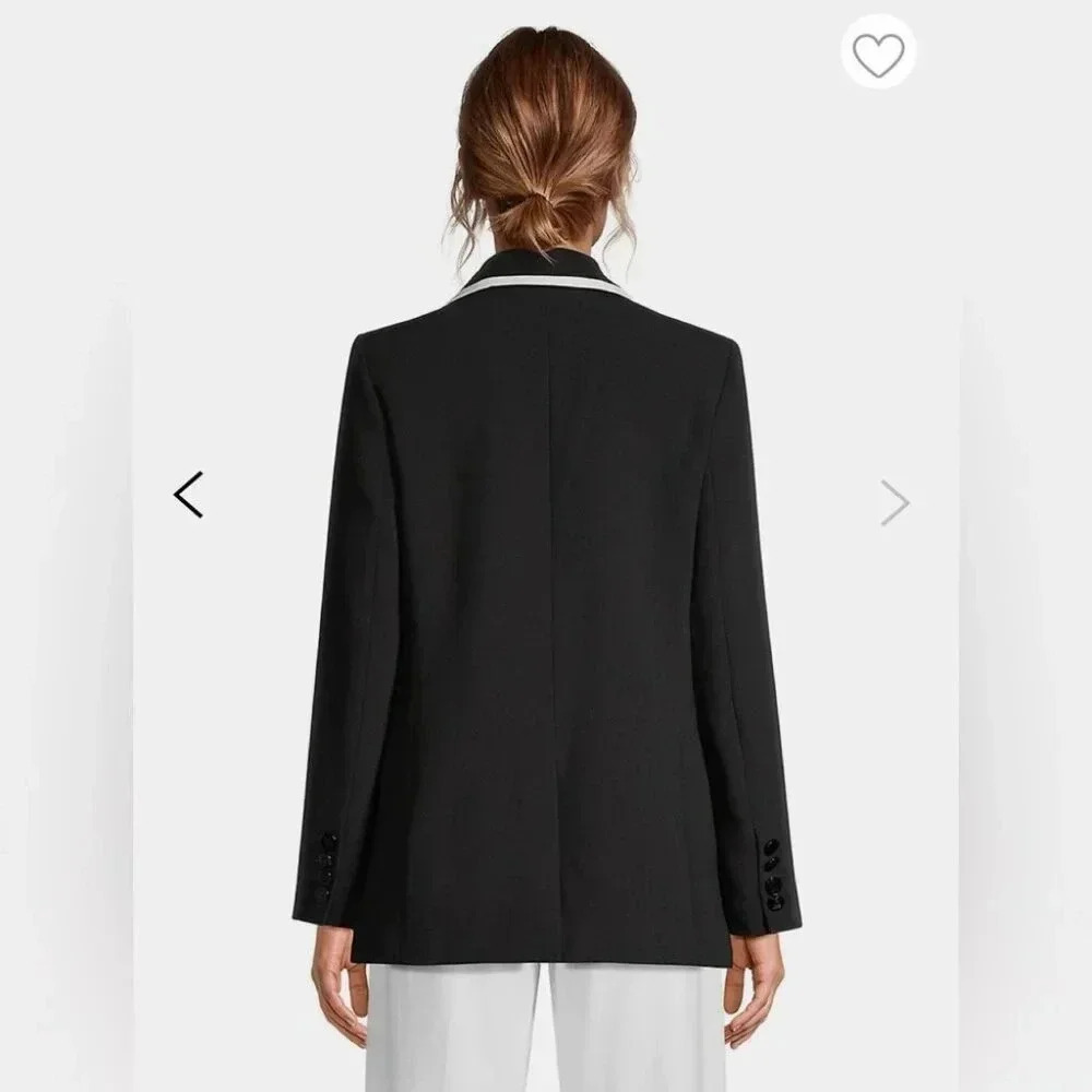 Karl Lagerfeld [8] Contrast-Trim Blazer NWT - Picture 3 of 8